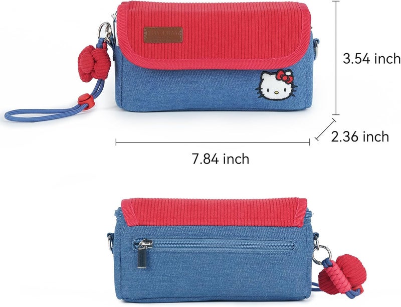 Kuitmor Comfortable Travel Camera Storage Bag Compatible with DJI Osmo Pocket 3,Shock-Absorbent Soft Lining and Detachable Strap Vintage Style – Red & Blue - Image 2